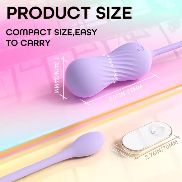 Sex HD Twist Egg - värisevä muna - työntävä toiminto - violetti