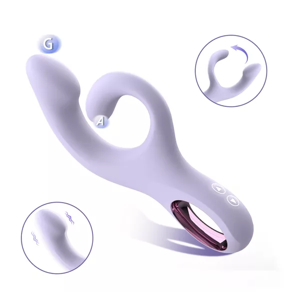 Sex HD - klitoristimulaattorilla varustettu G-pistevibraattori (violetti)