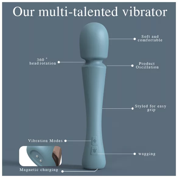 SEX HD Dancer - vibraattori hierontaan - turkoosi