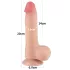 Lovetoy Sliding-Skin - realistinen tekopenis kiveksillä - 20 cm - nude