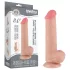 Lovetoy Sliding-Skin - realistinen kaksikerros dildo kiveksillä - 20,8 cm