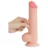 Lovetoy Sliding-Skin - realistinen kaksikerros dildo kiveksillä - 20,8 cm