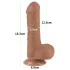 Lovetoy Sliding-Skin - realistinen pallillinen dildo - 18,3 cm - iho