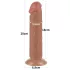 Lovetoy Sliding-Skin - realistinen tapcup dildo - kaksikerroksinen 20 cm - nude
