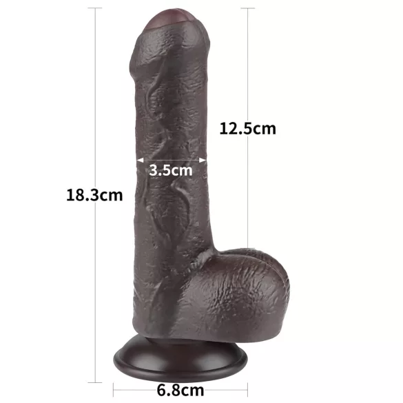 Lovetoy Sliding-Skin - realistinen kiveksellinen kaksikerrosdildo