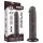 Lovetoy Sliding-Skin - kaksikerroksinen dildo imukupilla - 20 cm - ruskea