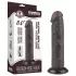 Lovetoy Sliding-Skin - kaksikerroksinen dildo imukupilla - 20 cm - ruskea