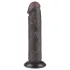 Lovetoy Sliding-Skin - kaksikerroksinen dildo imukupilla - 20 cm - ruskea