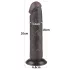 Lovetoy Sliding-Skin - kaksikerroksinen dildo imukupilla - 20 cm - ruskea