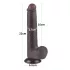 Lovetoy - realistinen kaksikerrosdildo imukupilla - 20,8 cm - ruskea