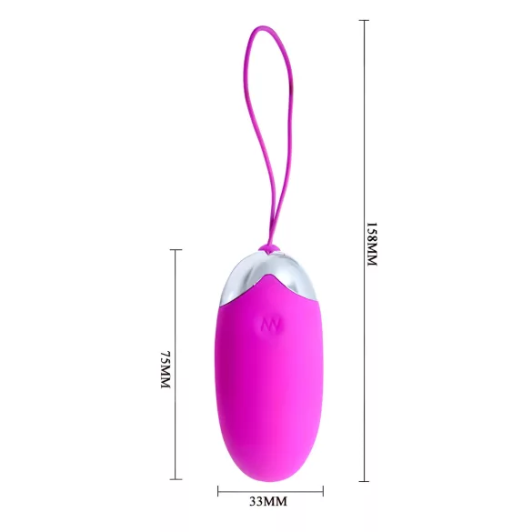 Pretty Love Berger - vibraattorimuna kaukosäätimellä ladattava pinkki