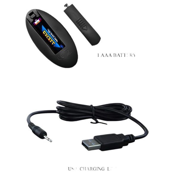 Pretty Love Magic Jinger - anustappi vibraattori työntötoiminnolla musta