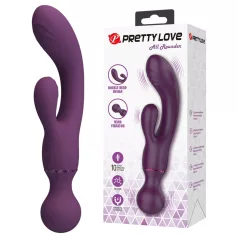  Pretty Love All Rounder - kaksipäinen G-piste- ja klitoriskiihotin (violetti)