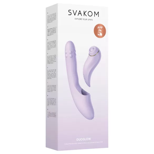 Svakom DuoGlow - Sovelluksella ohjattava G-piste- ja klitoriskiihotin (violetti)