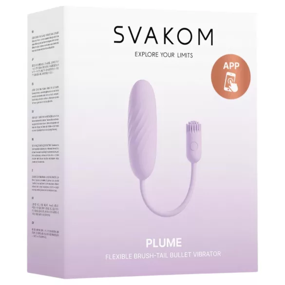 Svakom Plume - 2-in-1 värisevä muna (violetti)