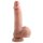 Kaksitiheyksinen - imukupilla, aidonkaltainen dildo - 18 cm (nude)
