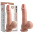 Dual Density - realistinen dildo imukupilla kivellä - 18cm nude
