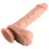 Dual Density - imukupilla varustettu, kiveksellinen realistinen dildo - 20 cm (nude)
