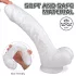 Sex HD Martin - realistinen dildo imukupilla ja kiveksillä - valkoinen