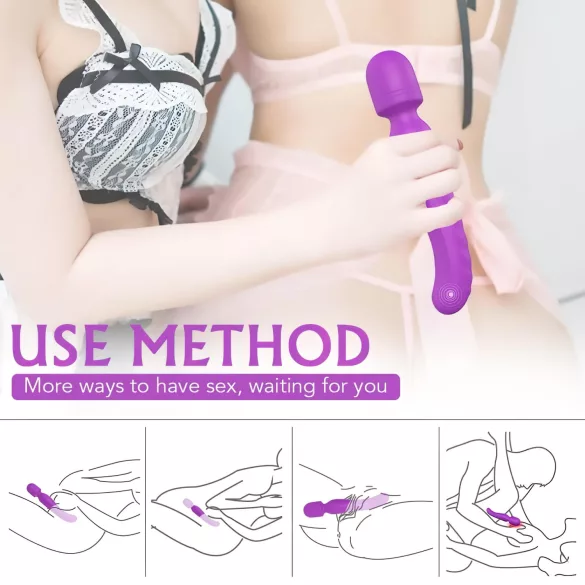 Sex HD Iris - hierova vibraattori kaksimoottorinen lämmittävä - violetti