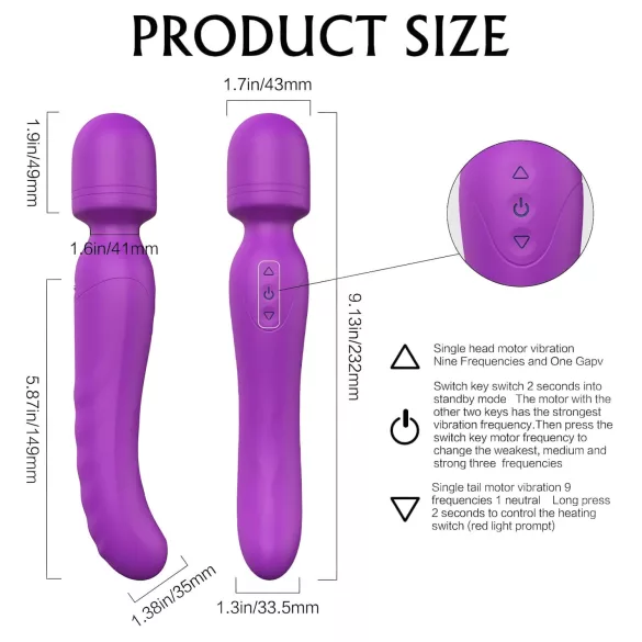 Sex HD Iris - hierova vibraattori kaksimoottorinen lämmittävä - violetti