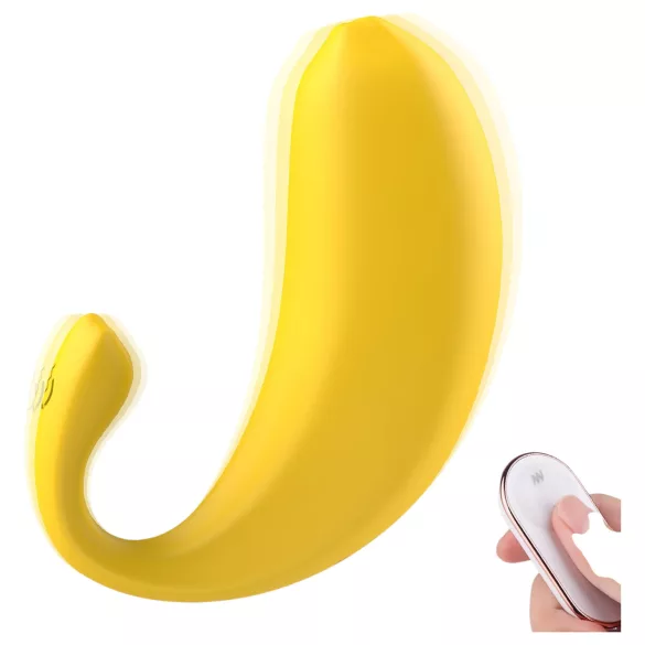 Sex HD - kannettava sovelluksella ohjattava värisevä muna (keltainen)