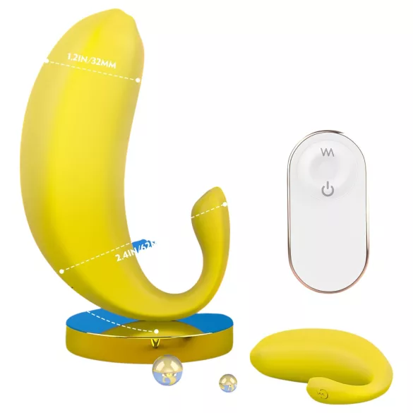 Sex HD - kannettava sovelluksella ohjattava värisevä muna (keltainen)