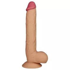   Lovetoy King-Sized - realistinen dildo imukupilla - 25cm luonnollinen