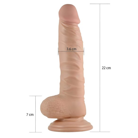 Lovetoy Real Extreme - dildot imukupilla - 21 cm - iho