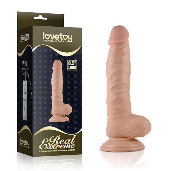 Lovetoy Real Extreme - dildot imukupilla - 21 cm - iho