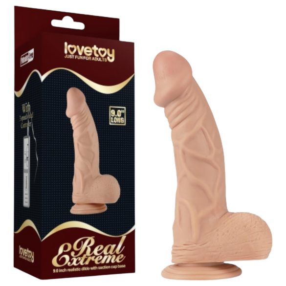 Lovetoy Real Extreme - imukuppi dildo - 23cm (luonnollinen)