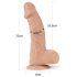 Lovetoy Real Extreme - imukuppi dildo - 23cm (luonnollinen)