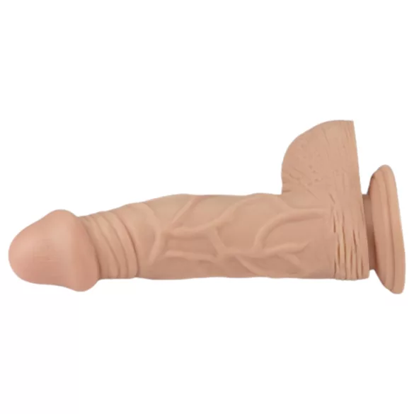 Lovetoy Real Extreme - dildo imukupilla - 23 cm (naturaali)