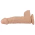 Lovetoy Real Extreme - dildo imukupilla - 23 cm (naturaali)