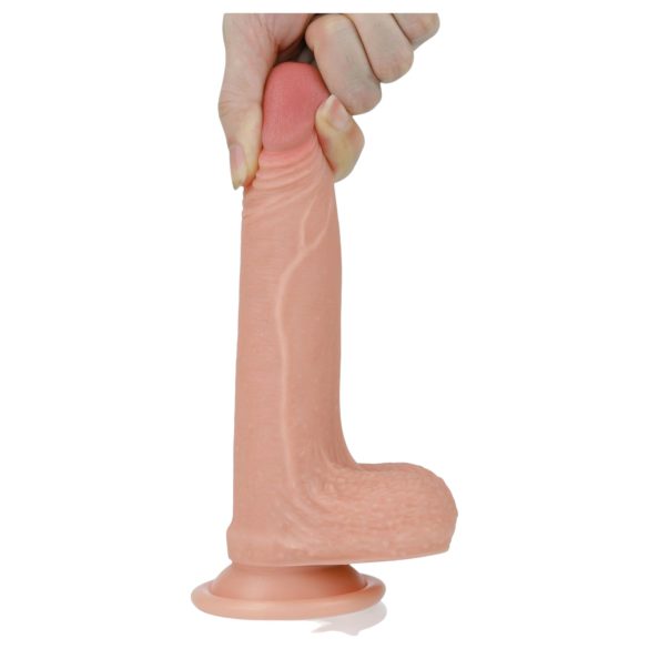 Lovetoy Nature Cock - realistinen kaksikerrosdildo - 18 cm (luonnollinen)