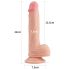 Lovetoy Nature Cock - realistinen dildo imukupilla - 21 cm - beige