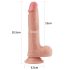 Luonnollinen Kaksikerroksinen Dildo 20cm - Ihonvärinen