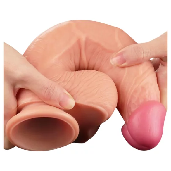 Lovetoy Nature Cock - realistinen kaksikerroksinen dildo - 25 cm - natural