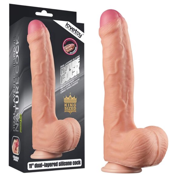 Lovetoy Nature Cock - 28 cm - luonnollinen kaksikerroksinen dildo
