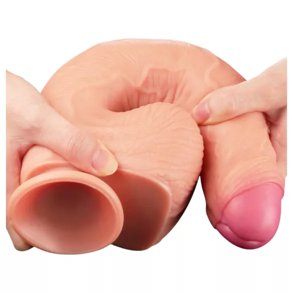 Lovetoy Nature Cock - realistinen kaksikerrosdildo - 28 cm - iho