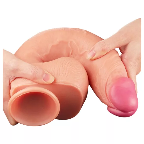 Lovetoy Nature Cock - realistinen kaksikerroksinen dildo - 30cm - luonnollinen