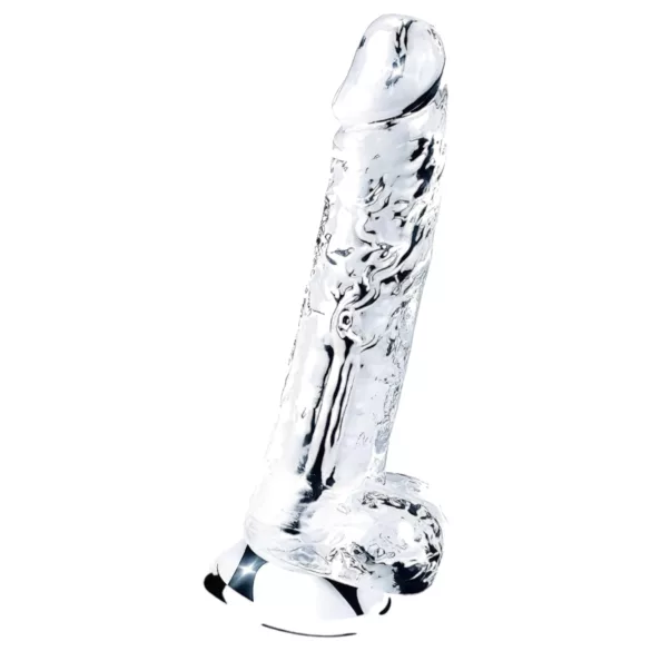 Lovetoy Flawless Clear - imukupillinen dildo - 19 cm (läpinäkyvä)
