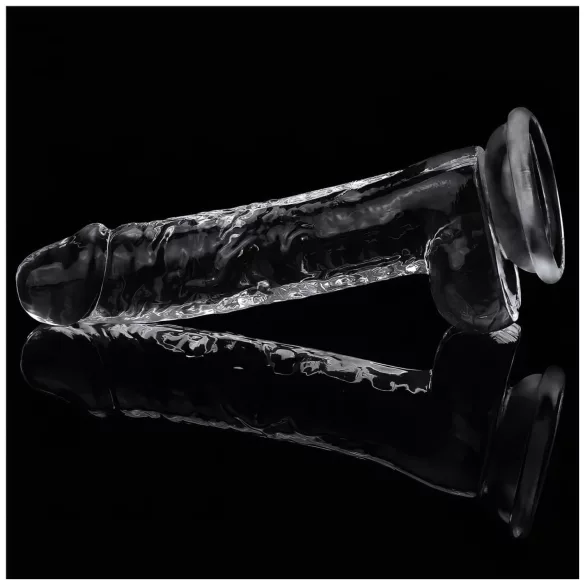 Lovetoy Flawless Clear - imukupillinen dildo - 19 cm (läpinäkyvä)