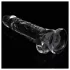 Lovetoy Flawless Clear - imukupillinen dildo - 19 cm (läpinäkyvä)