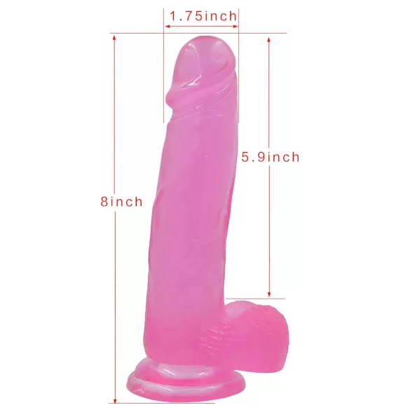 Lovetoy - dildolla imukuppi - 20 cm - pinkki