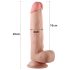Lovetoy Liukupinta - kaksikerroksinen dildo - 21cm (nude)