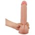Lovetoy Sliding-Skin - kaksikerroksinen dildo - 23 cm (luonnonväri)