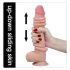 Lovetoy Sliding-Skin - kaksikerroksinen dildo - 23 cm (luonnonväri)