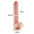 Lovetoy Sliding-Skin - kaksikerroksinen dildo - 23 cm (luonnonväri)
