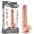 Lovetoy Sliding-Skin - kaksikerroksinen dildo - 23 cm (luonnonväri)
